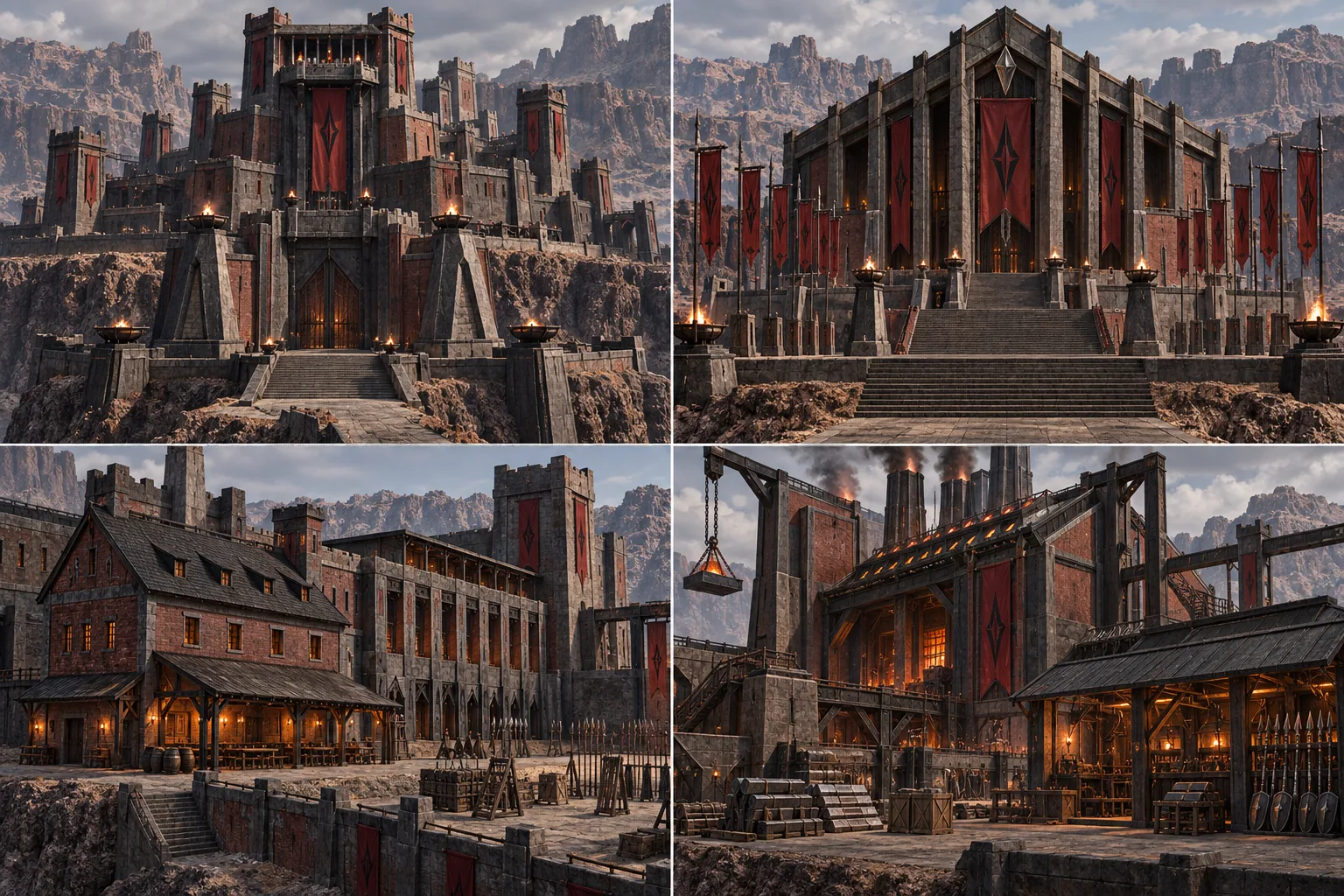 Redfang Hold architecture and key buildings